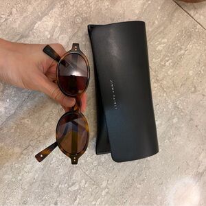 Jimmy Fairly Women's Tortoiseshell Oval Sunglasses - Brown Lenses